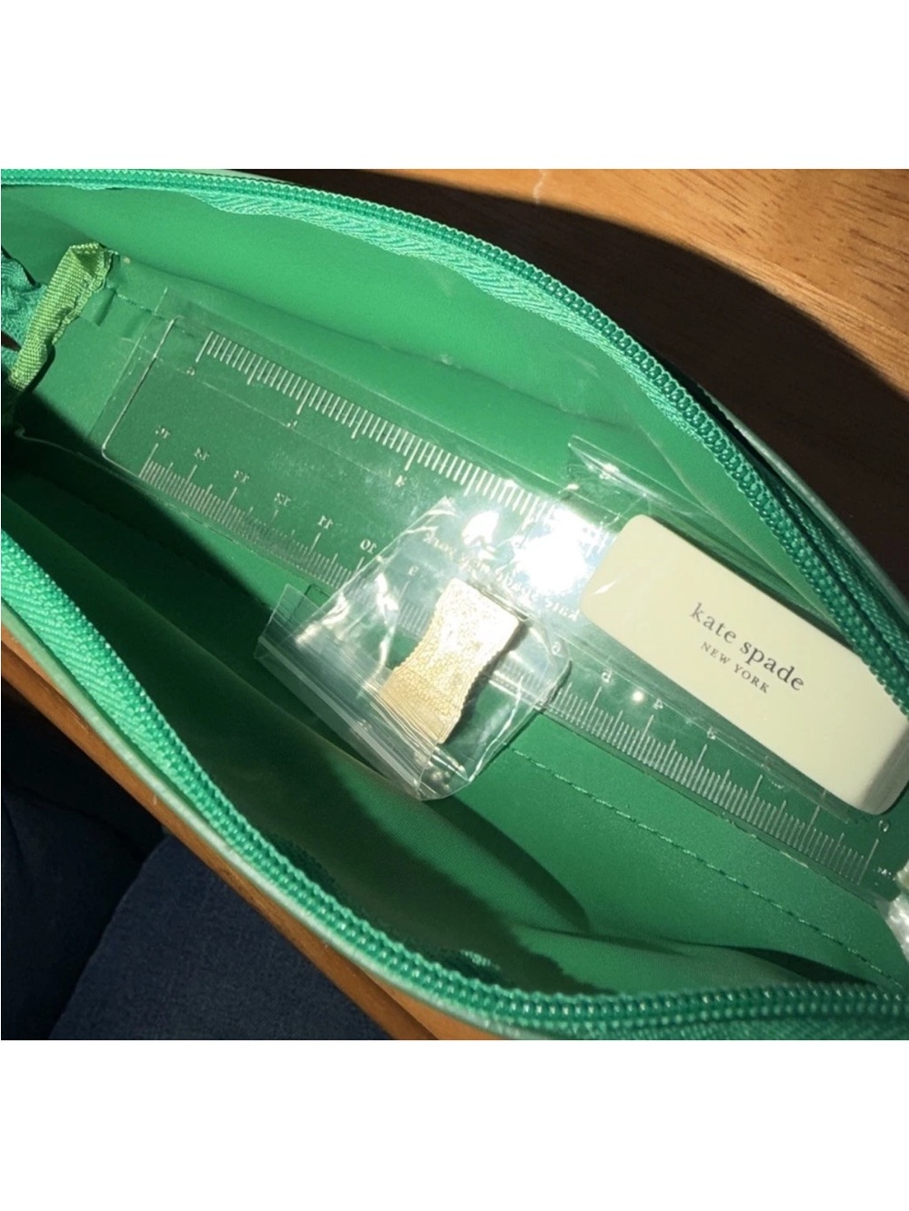 kate spade Green Floral Cosmetic Zip Pouch - Picture 4 of 11
